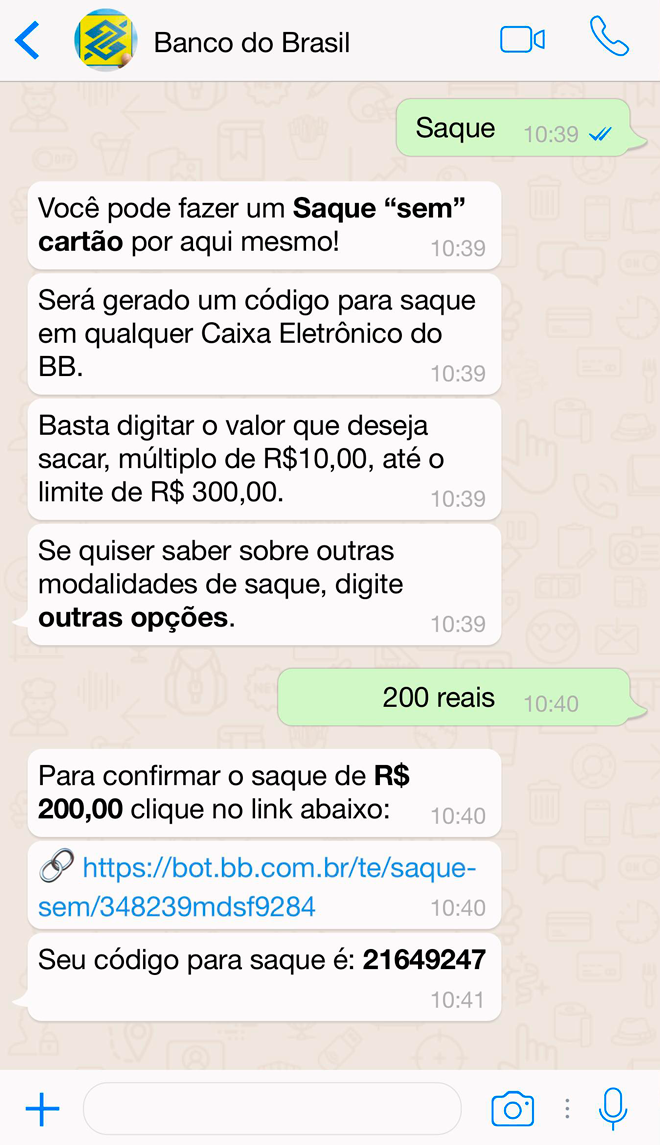 BB amplia transações bancárias via WhatsApp | AAPBB